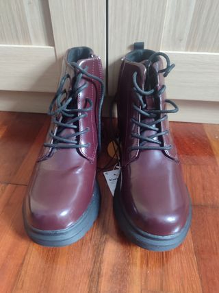 Botines rojos talla 36