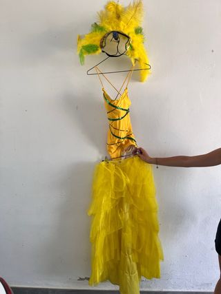 Disfraz Brasileña - Amarillo y Verde