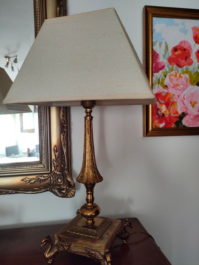 3 Lamparas estilo vintage dorado