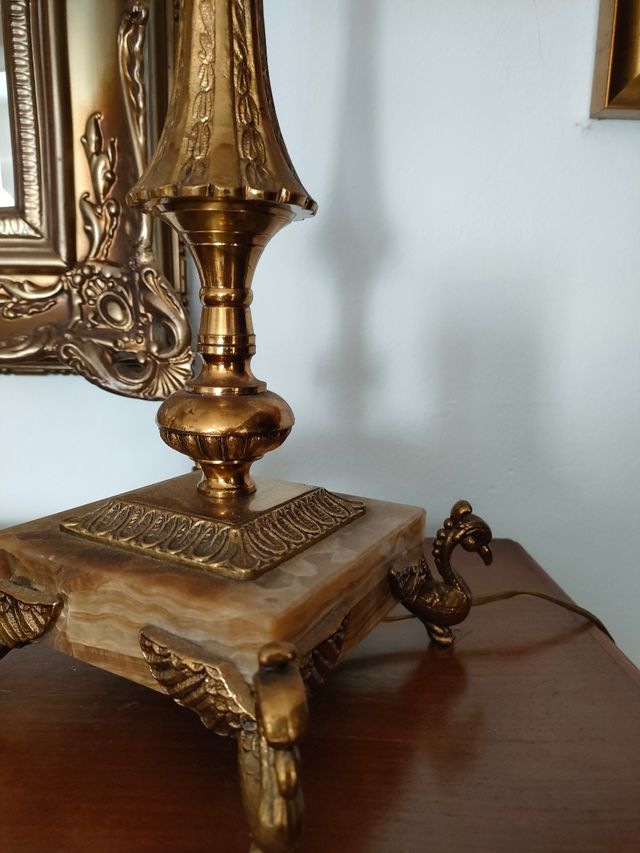 3 Lamparas estilo vintage dorado