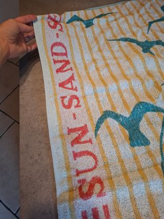 Asciugamano da mare spiaggia spugna stampa marina