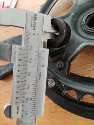 Plato y biela bici - Negro