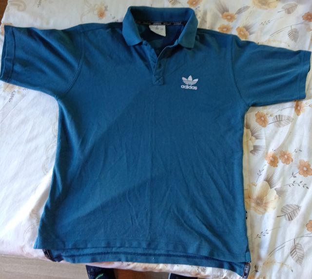 Polo Adidas Hombre - Verde azulado