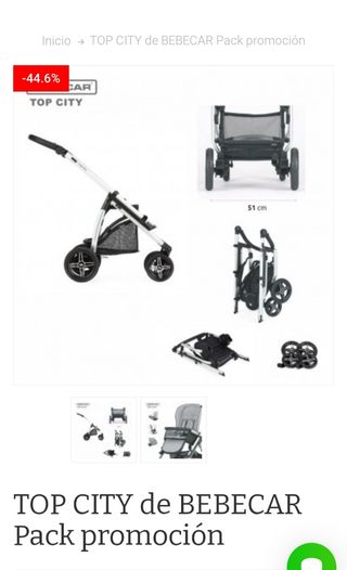 Carro Bebecar Top City Trio Completo