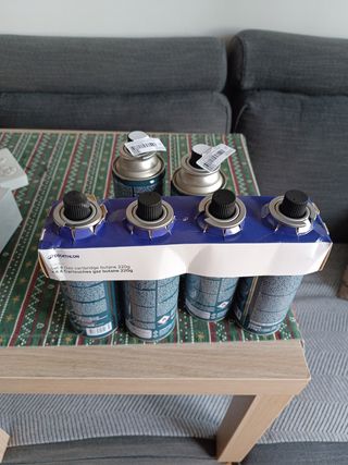 6 cartuchos gas butano 220g Decathlon
