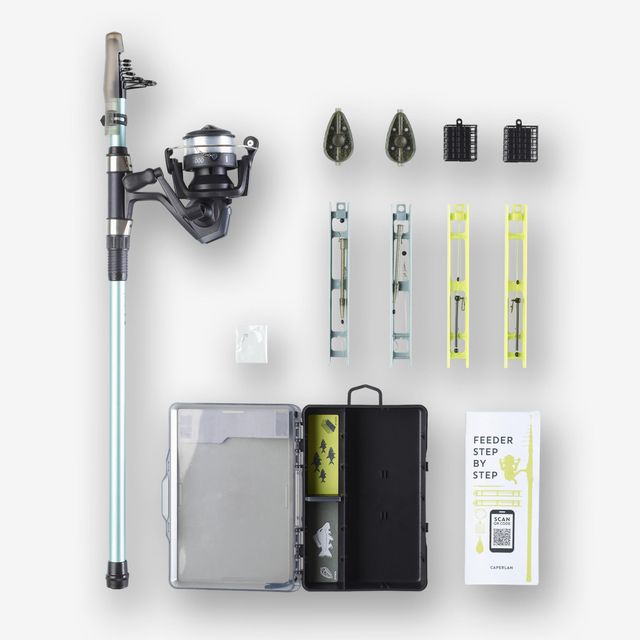 Conjunto Pesca Feeder Telescópico Set Sensitiv ufish 100