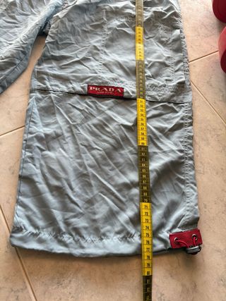 Pantaloni Prada vintage Y2K parachute shorts crop