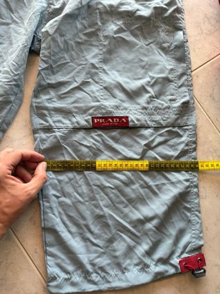Pantaloni Prada vintage Y2K parachute shorts crop