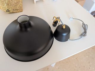 Lampara techo negra Ikea Ranarp 38cm