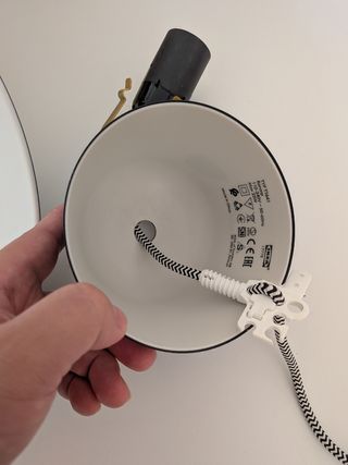 Lampara techo negra Ikea Ranarp 38cm