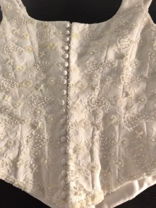 Vestido novia blanco - 2 piezas