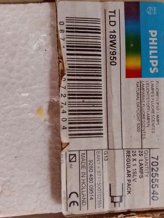 22 Tubos fluorescentes Philips 18W/950 60cm