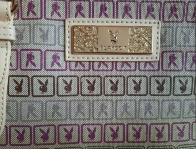 Bolso Playboy beige y morado