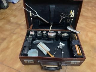 Maletín antiguo peluquero barbero