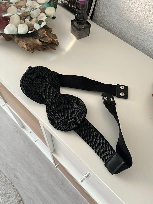 Cinturón Negro Trenzado