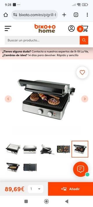 Plancha Grill Bourgini