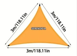 2  TOLDO VELA TRIANGULARES IMPERMEABLES 3X3X3