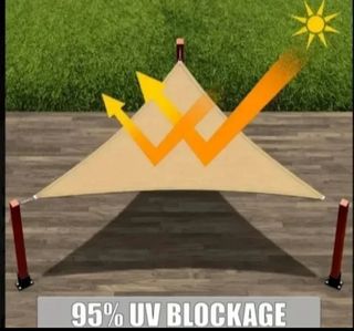 2  TOLDO VELA TRIANGULARES IMPERMEABLES 3X3X3