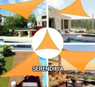 2  TOLDO VELA TRIANGULARES IMPERMEABLES 3X3X3