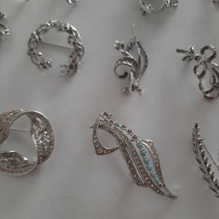 LOTE BROCHES BISUTERIA RODIO SWAROVSKI