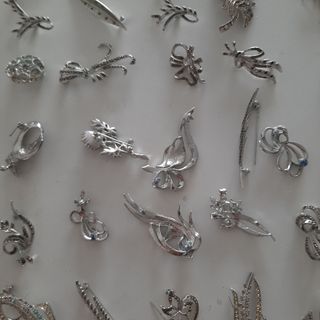 LOTE BROCHES BISUTERIA RODIO SWAROVSKI