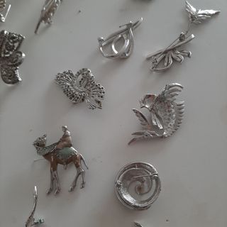 LOTE BROCHES BISUTERIA RODIO SWAROVSKI