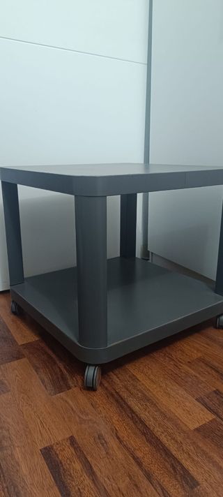 Mesa auxiliar con ruedas tingby (ikea) gris