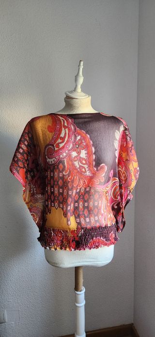 Blusa vintage multicolor