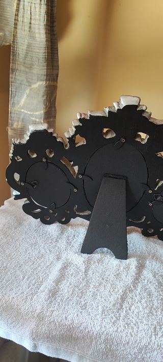 Portafoto triplo argento antico