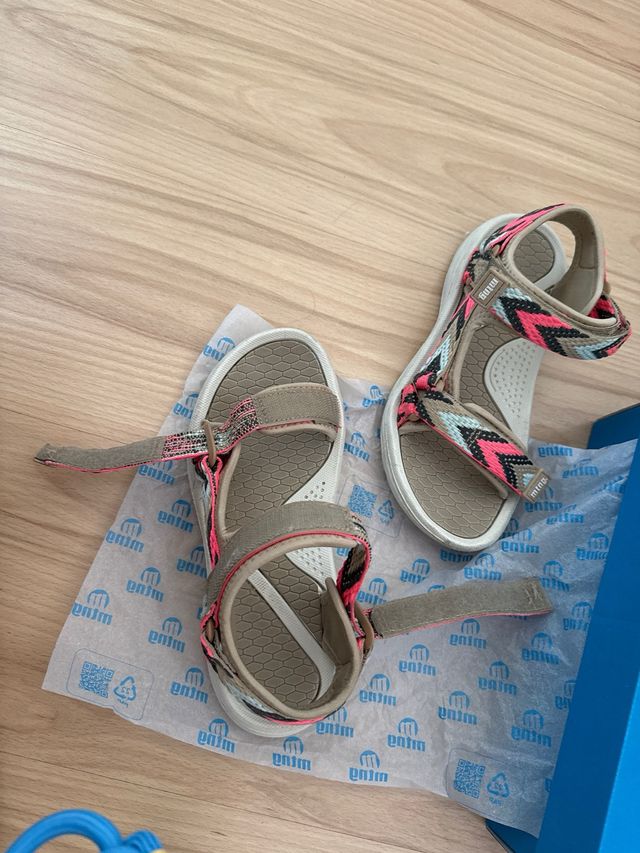 Sandalias Mustang 37 - Beige/Rosa