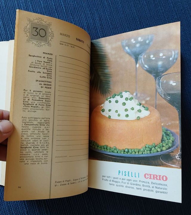 Libro Cirio vintage 1968 Agenda