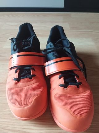 Zapatillas halterofilia hombre - Naranja y Negras