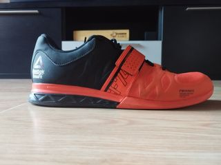 Zapatillas halterofilia hombre - Naranja y Negras