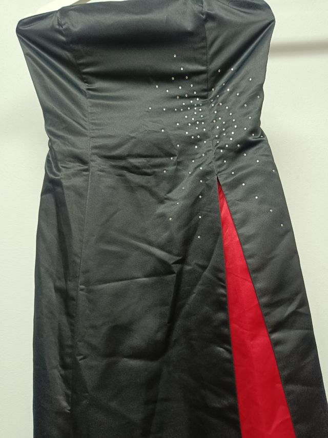 Vestido fiesta negro-rojo