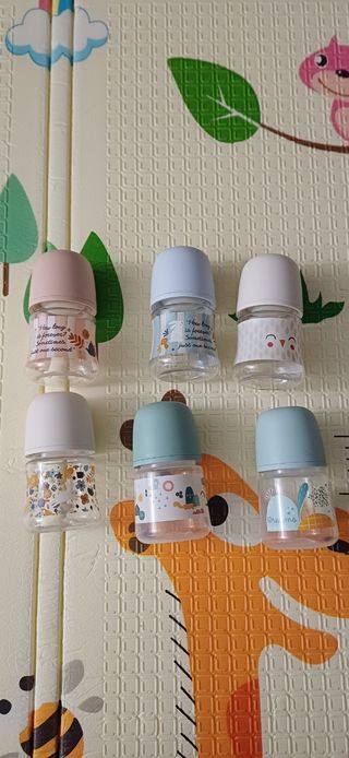 6 biberones Suavinex ilustrados, flujo lento