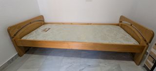 Cama madera maciza - Somier incluido