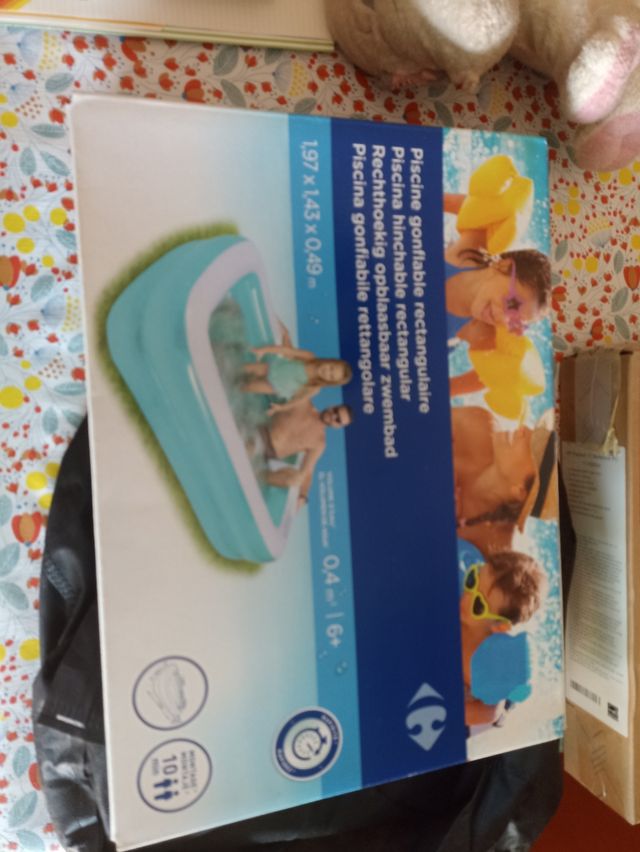 Piscina inflable rectangular 197x143x49cm