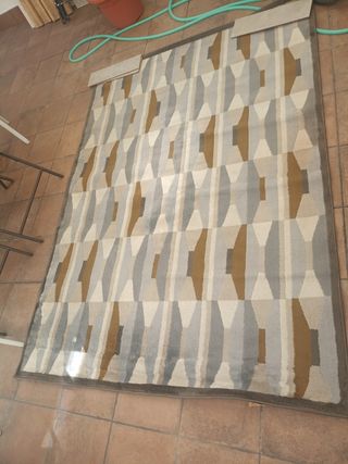 Alfombra Gris y Marrón 1.70x2.36m