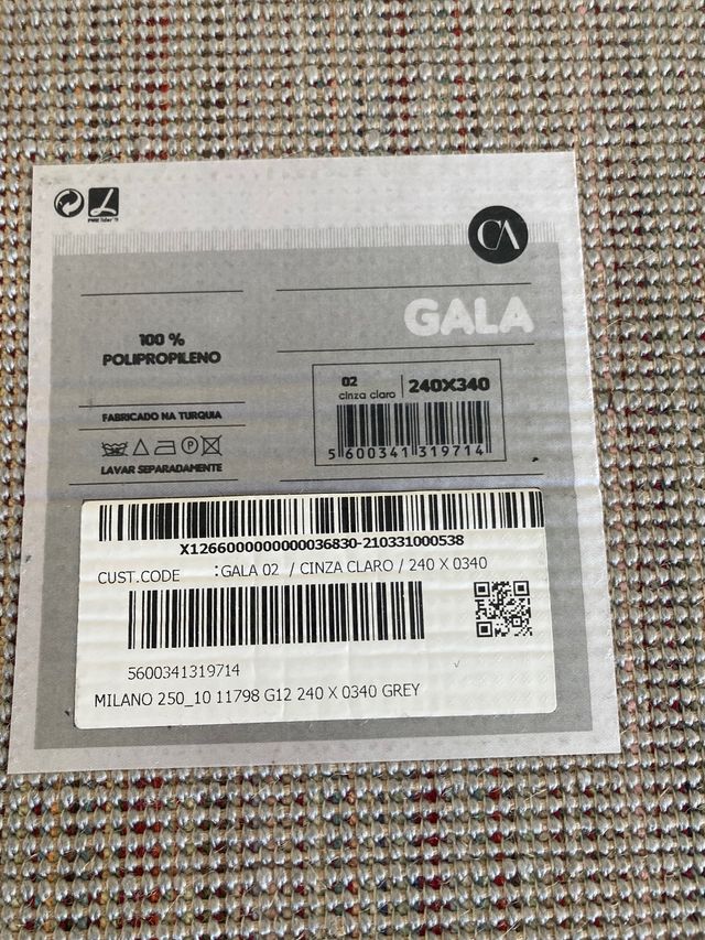 Alfombra Gris - 100% tejido