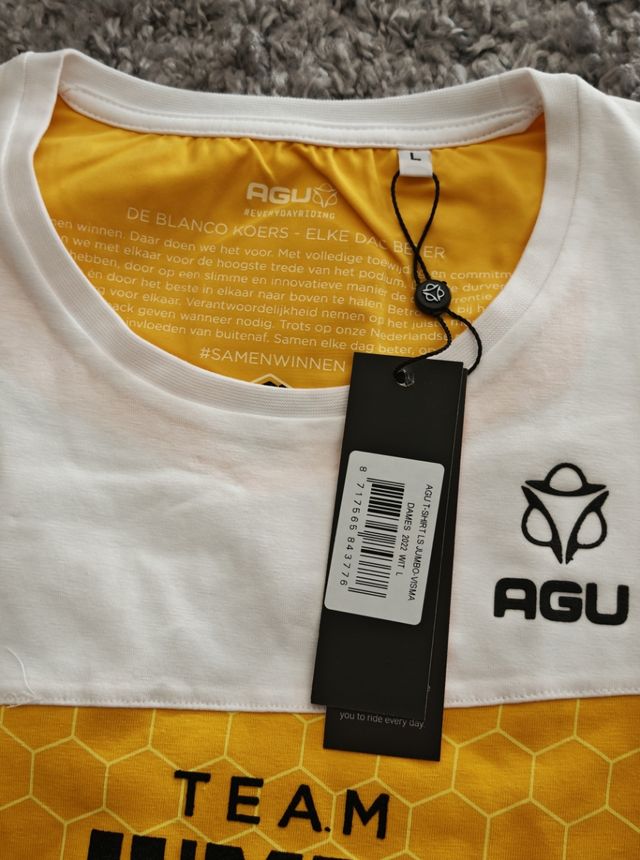 Camiseta de ciclismo AGU, Jumbo Visma, mujer, t. S