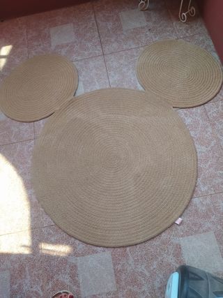 Alfombra esparto Mickey Mouse | Beige