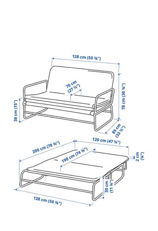 Sofá cama IKEA Hammarn - Gris oscuro