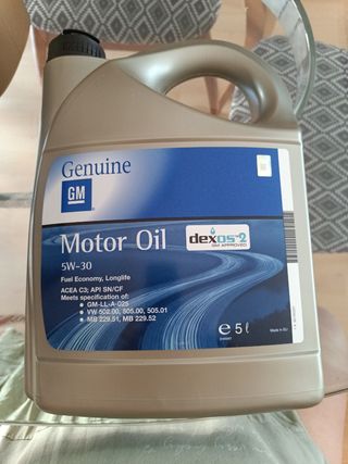 Aceite Motor 5W-30 GM Dexos2 5L