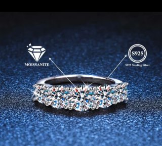 Anillo 3.6 CT  MOISSANITAS y PLATA 925