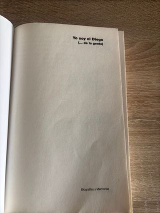 Yo Soy El Diego Libro de Maradona futbol