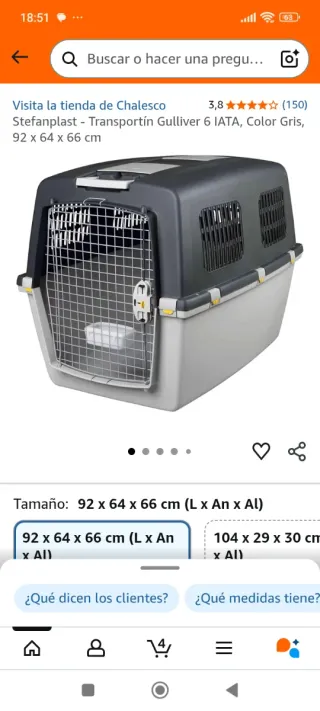 Transportín mascotas talla XL