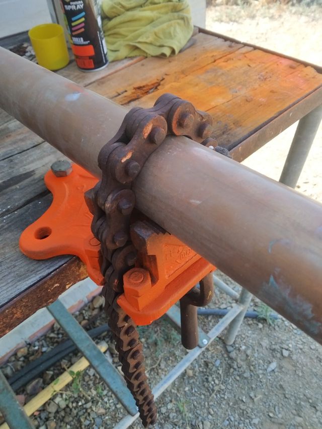 Prensa de cadena para tuberías