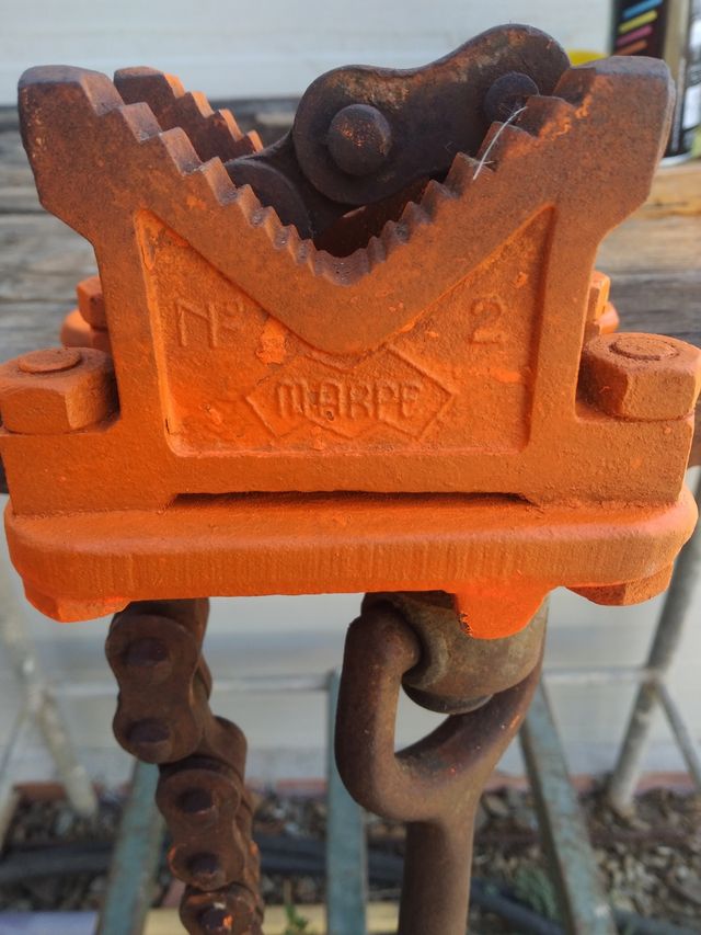 Prensa de cadena para tuberías