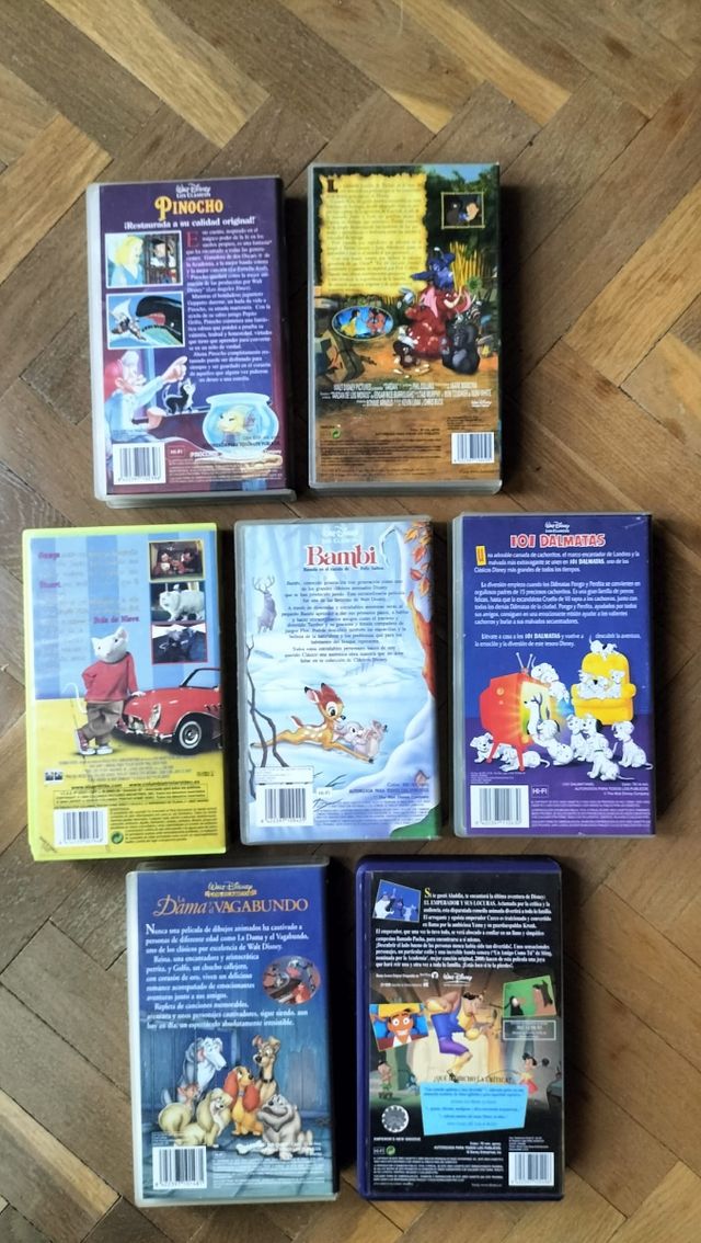 7 VHS infantiles Disney - ¡Clásicos!
