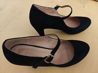 Zapatos tacón negros mujer